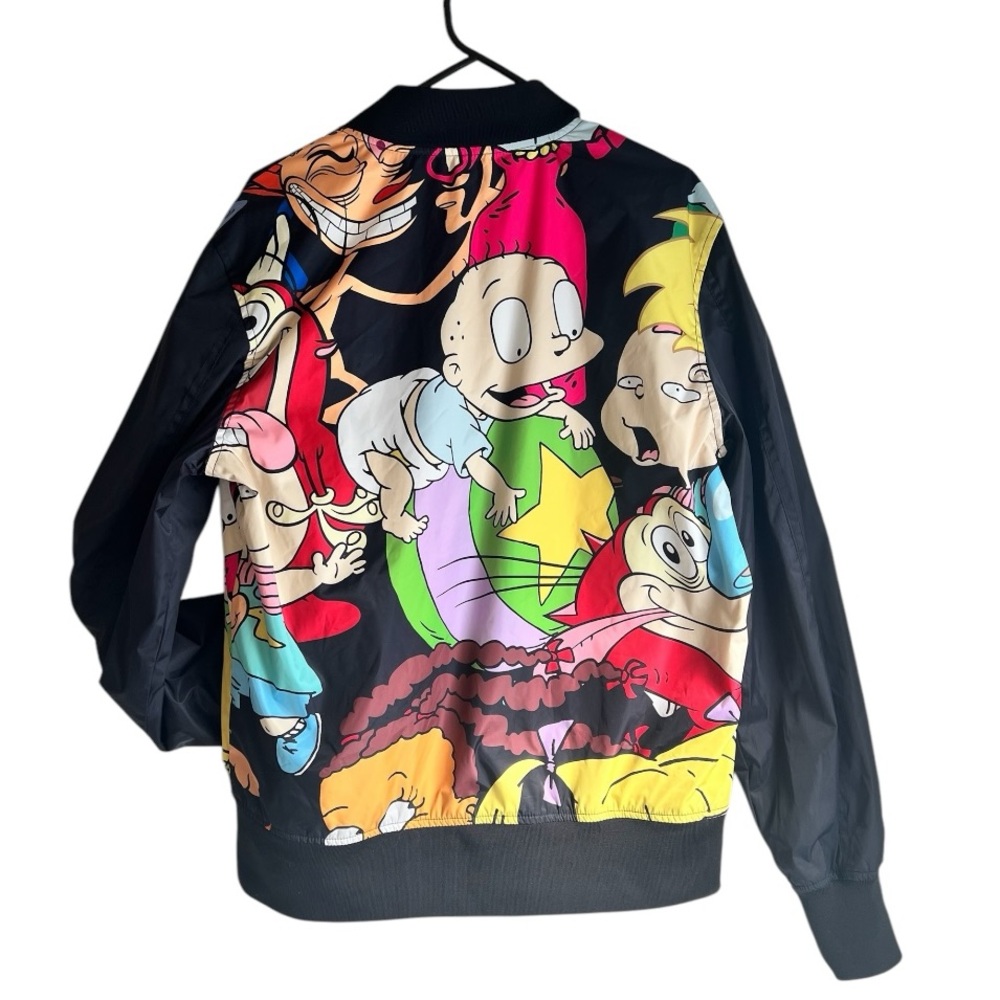 MEMBERS ONLY 90s NICKELODEON Cartoon Unisex Reversible Jacket Mens M - Picture 4 of 12